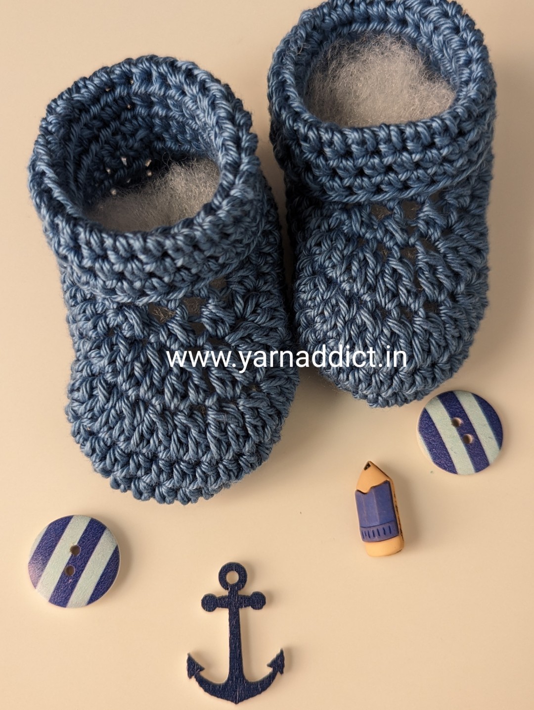 Baby Booties Denim blue