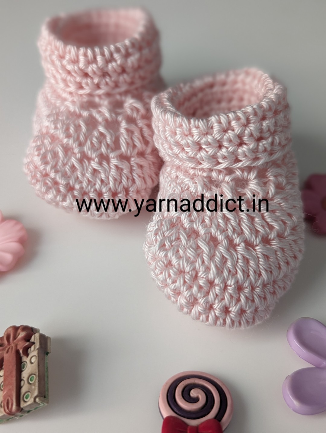 Baby Booties Pastel Pink